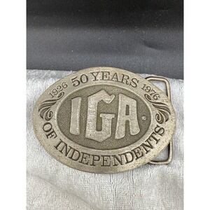 Vintage IGA 50 Years of Independents Belt Buckle‎
